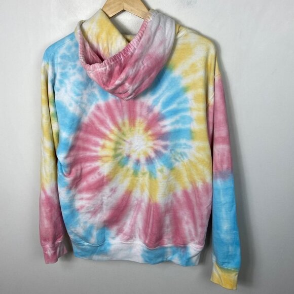 Dolls Kill By Samii Ryan Tie Dye Hoodie Sweatshirt Size Large Daisy Revolve Hood - Picture 13 of 16